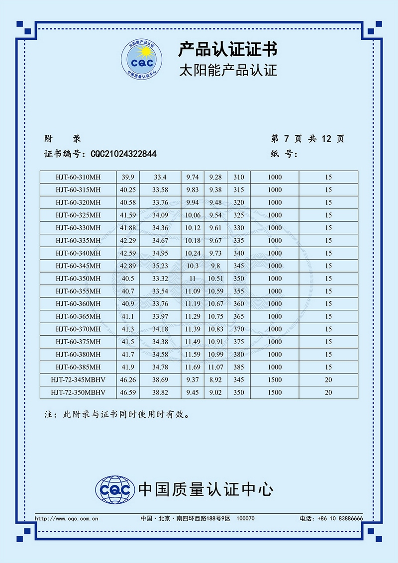 产品认证证书