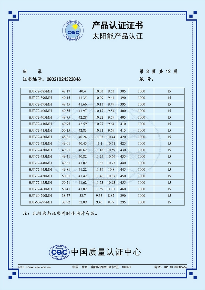 产品认证证书